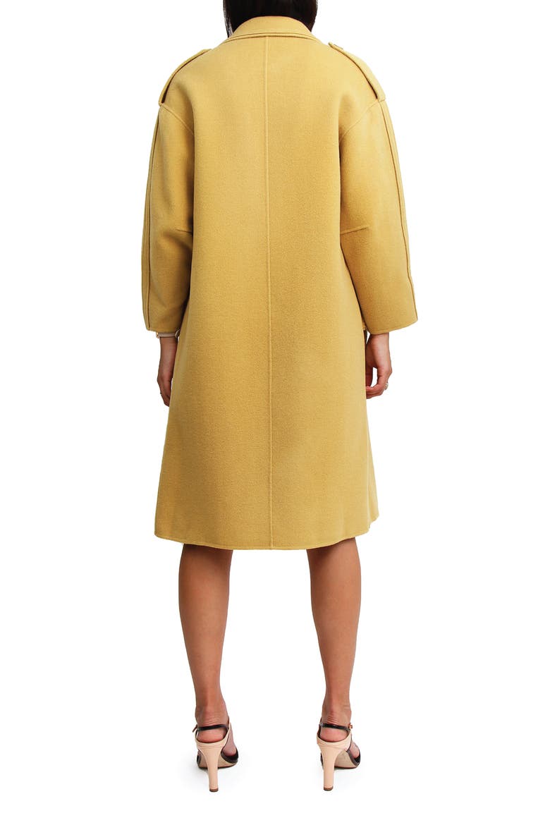 Aussie Sky Double-Breasted Wool Coat, Alternate, color, YELLOW