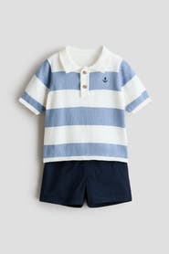 H&M 2-piece Polo Shirt And Shorts Set