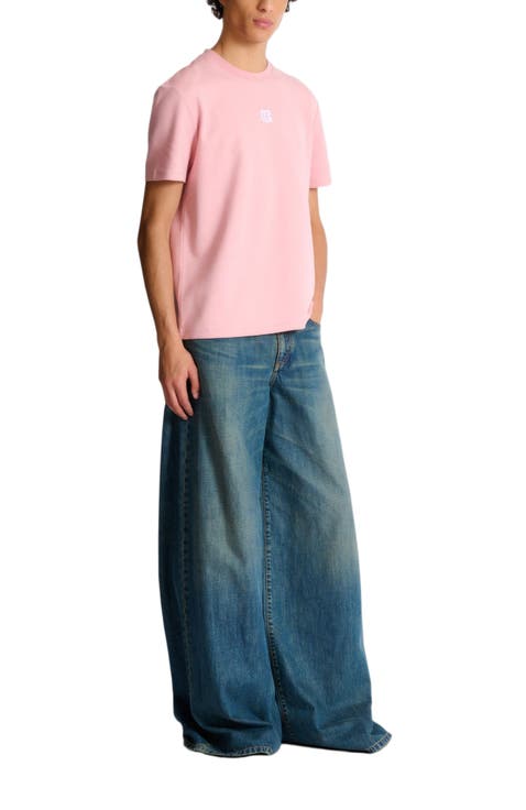 T-shirt with embroidered logo