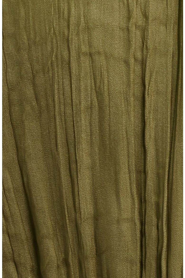 Tie Waist V-Neck Midi Dress, Alternate, color, OLIVE