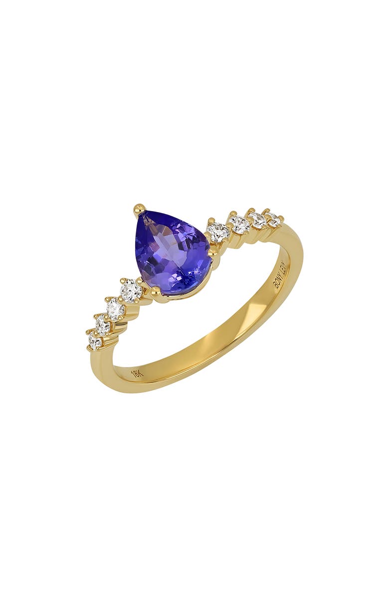 Bony Levy Iris Diamond & Amethyst Statement Ring, Main, color, 18K Yellow Gold