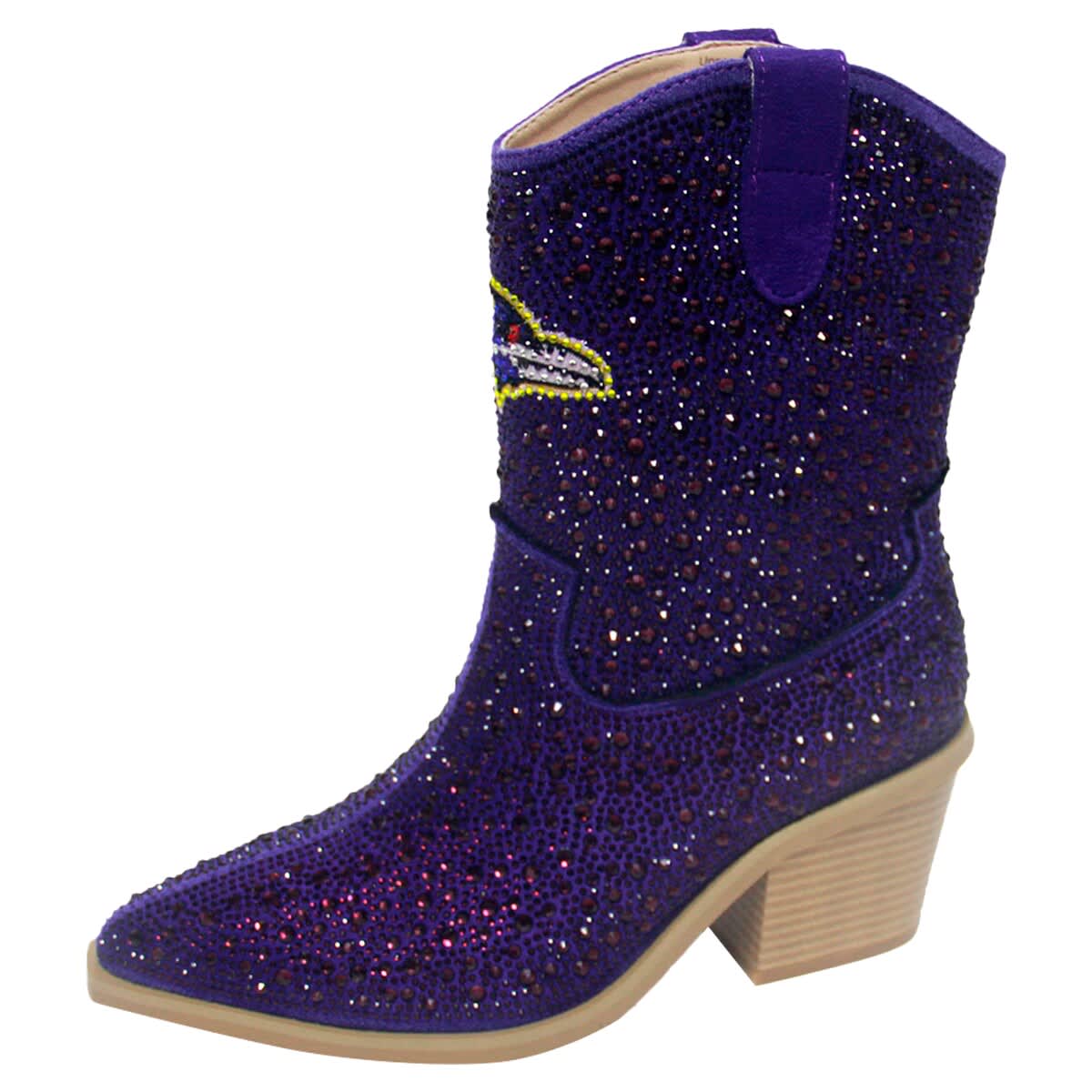 CUCE Women's Cuce  Purple Baltimore Ravens Crystal Ankle Boots, Alternate, color, 