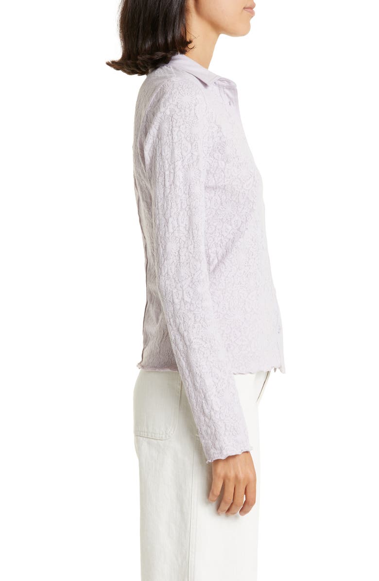 rag & bone Gemma Jacquard Shirt, Alternate, color, Lilac