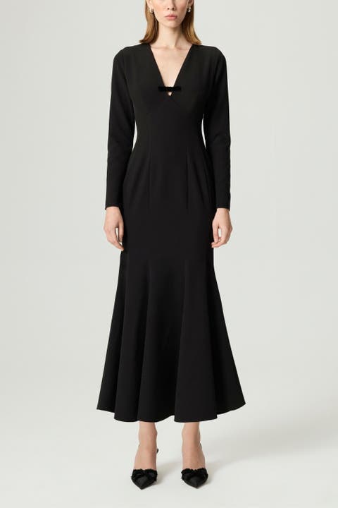 Bow Detail Mermaid Maxi Dress