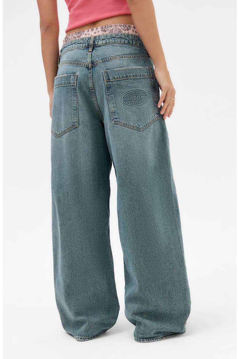 Jaya Bandana Boxer Wide Leg Jeans, Alternate, color, SMOKEY BLUE