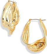 Kenneth Jay Lane Twist Hoop Earrings