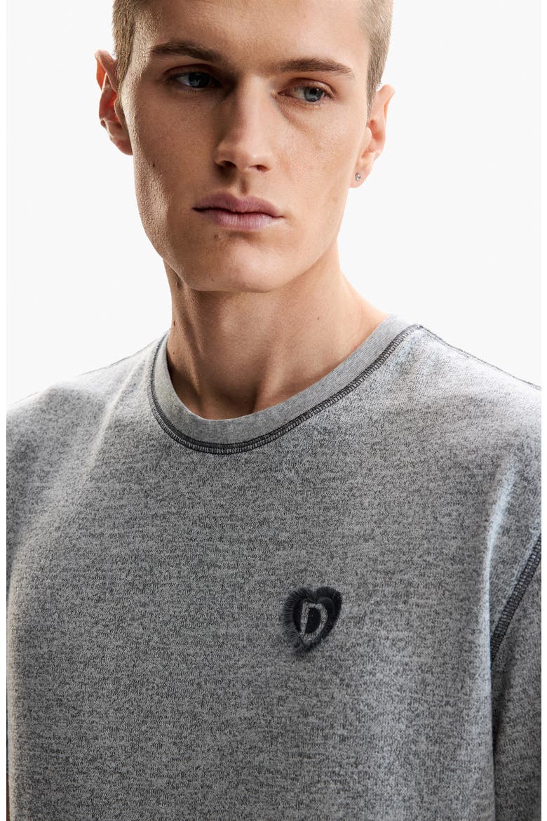 Heart Patch T-Shirt, Alternate, color, BLACK