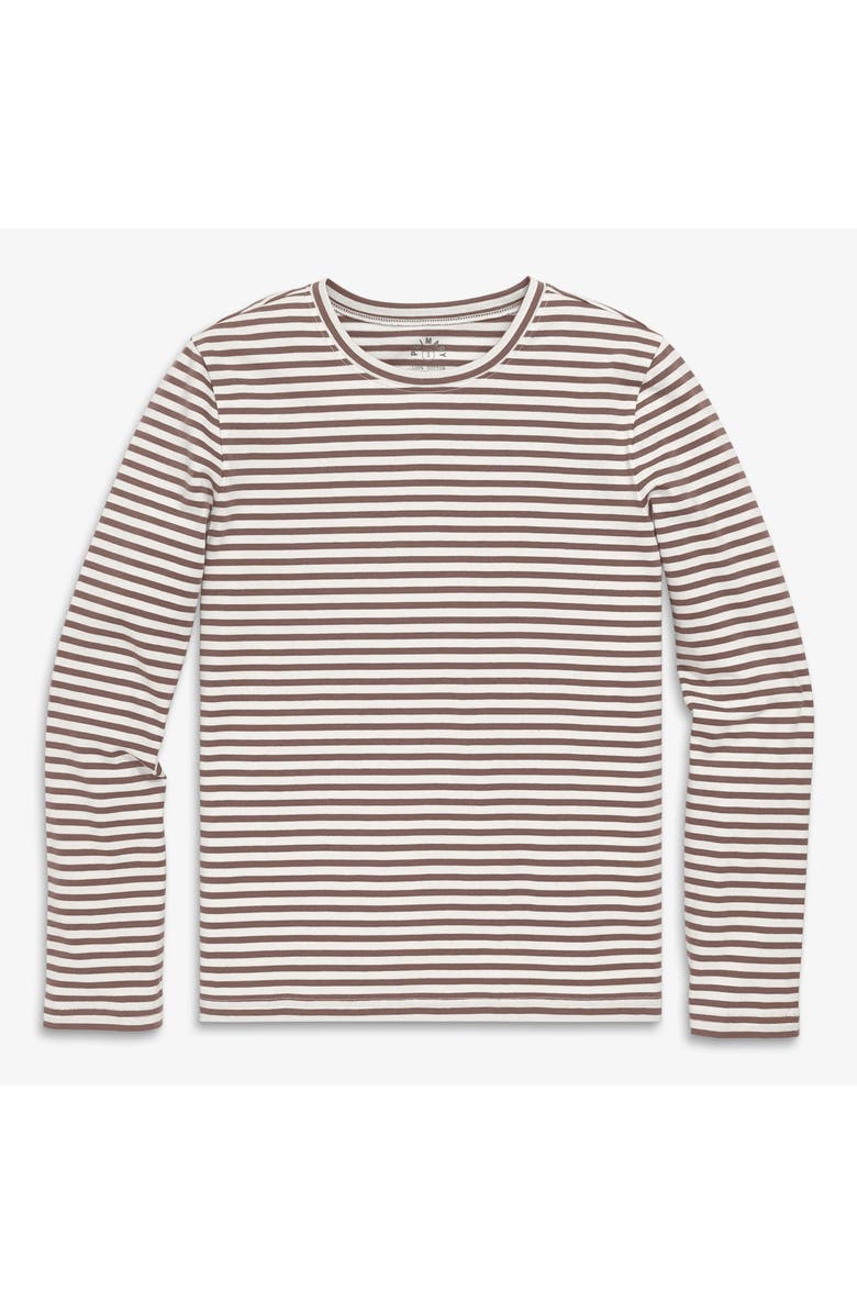 Primary Adult Long Sleeve Everyday Stripe Tee, Main, color, Ivory Acorn Stripe