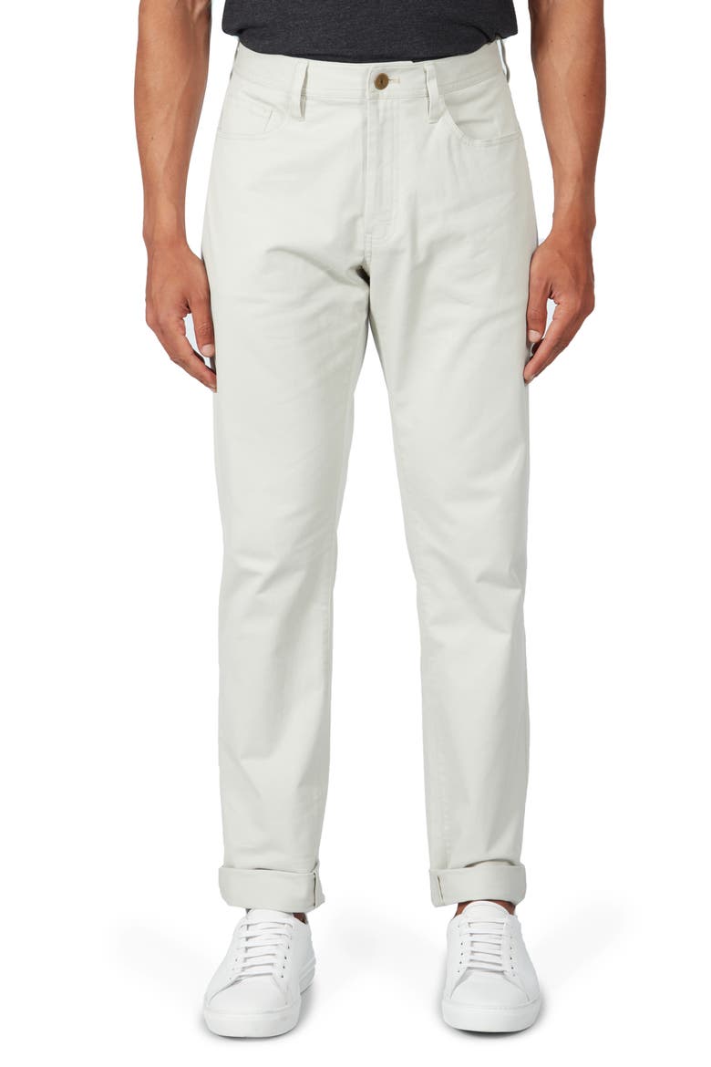 Johnny Traveler Athletic Fit Twill Five Pocket Pants, Main, color, STONE