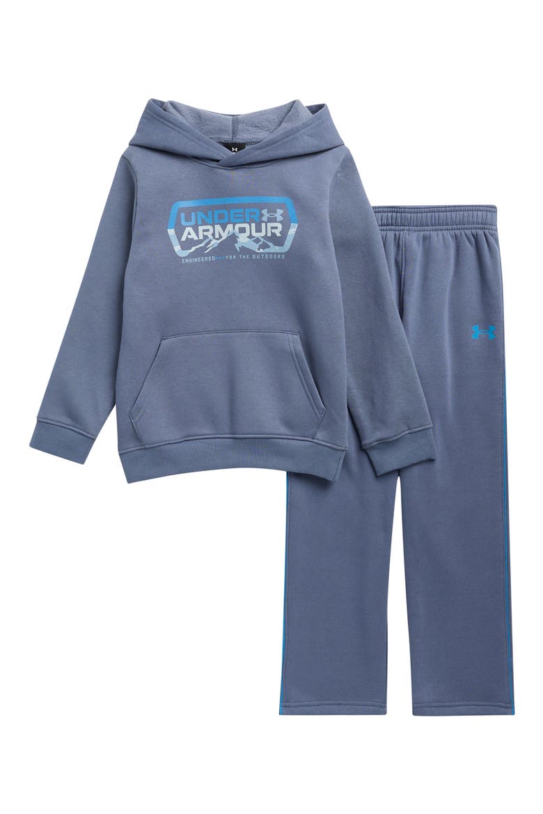 Kids' Mountain Core Fleece Hoodie and Pants Set, Main, color, DOWNPOUR GRAY