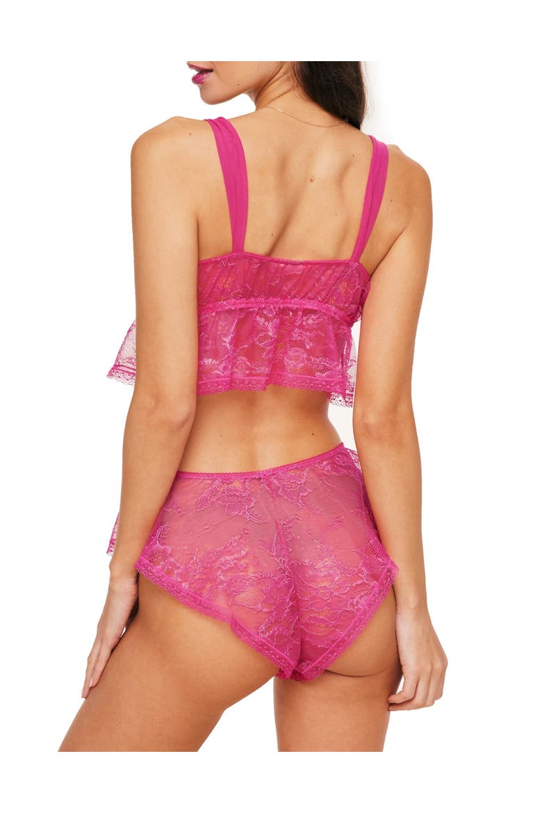 Lauretta Cami & Flutter Short Set Lingerie, Alternate, color, Dark pink