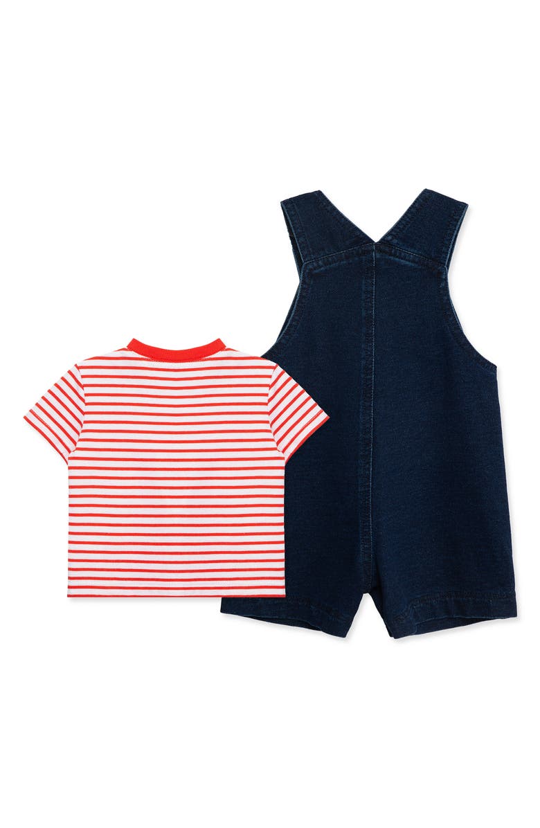 Little Me Sailboat Shortall & T-Shirt, Alternate, color,