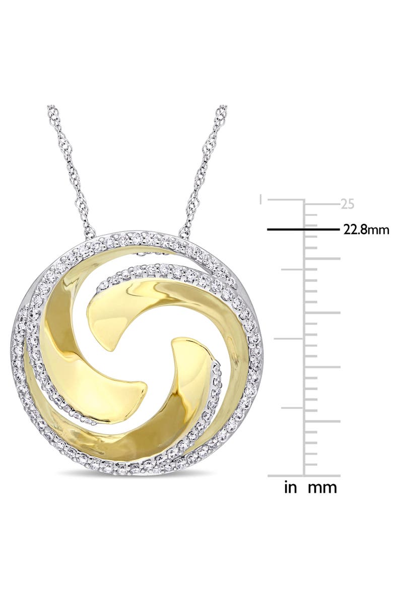 Julianna B. Diamond Swirl Necklace 14k Two-Tone, Alternate, color, 