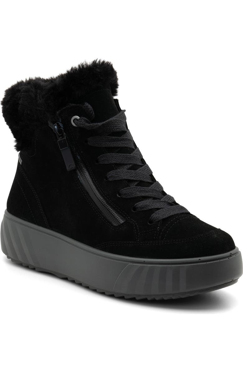 ara Mikayla Faux Fur Lined Lace-Up Boot, Main, color,