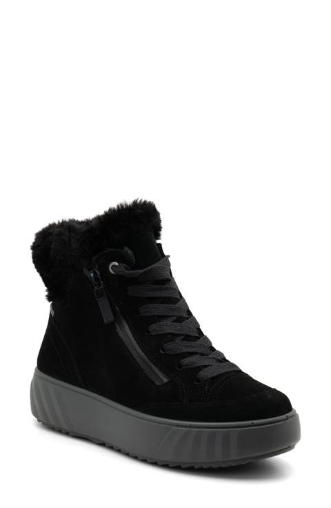 Mikayla Faux Fur Lined Lace-Up Boot (Women)