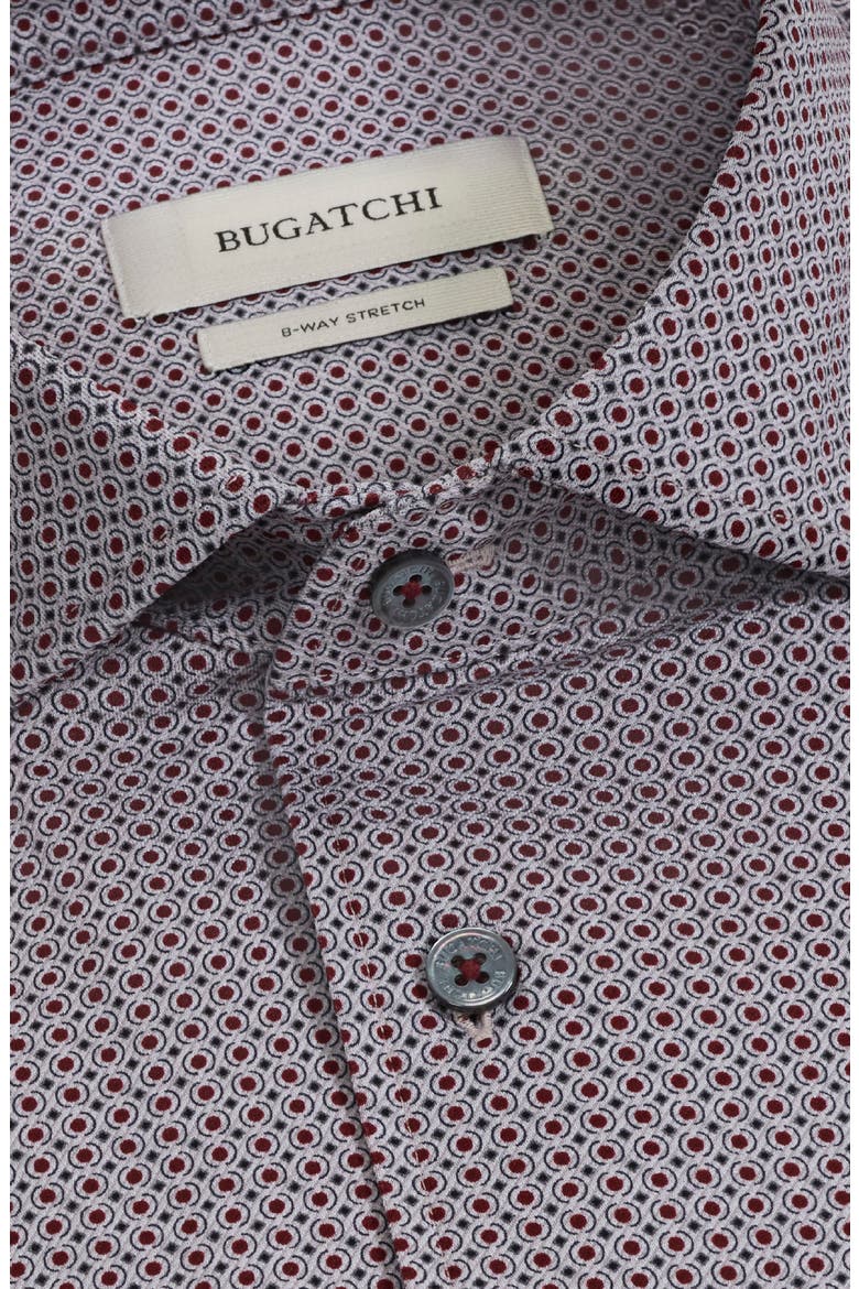 Devon OoohCotton® Print Button-Up Shirt, Alternate, color, BURGUNDY