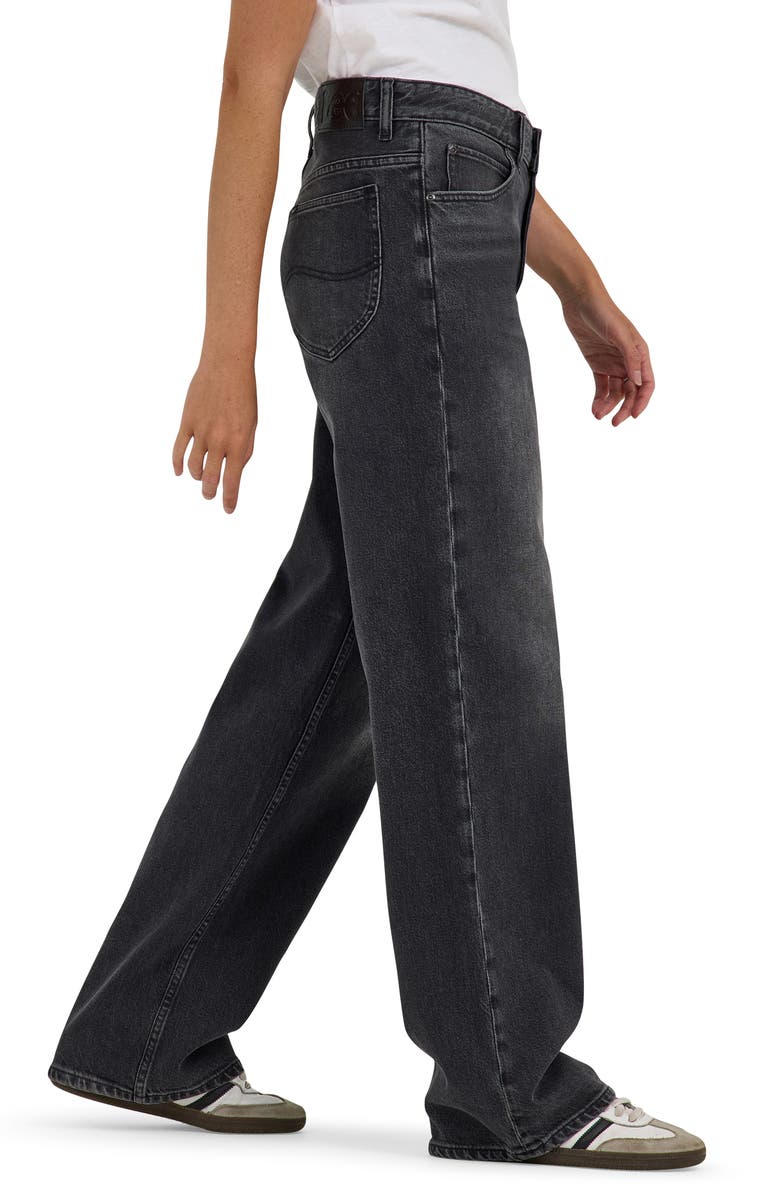 Lee Rider<sup>™</sup> Loose Straight Leg Jeans, Alternate, color, Charred Black