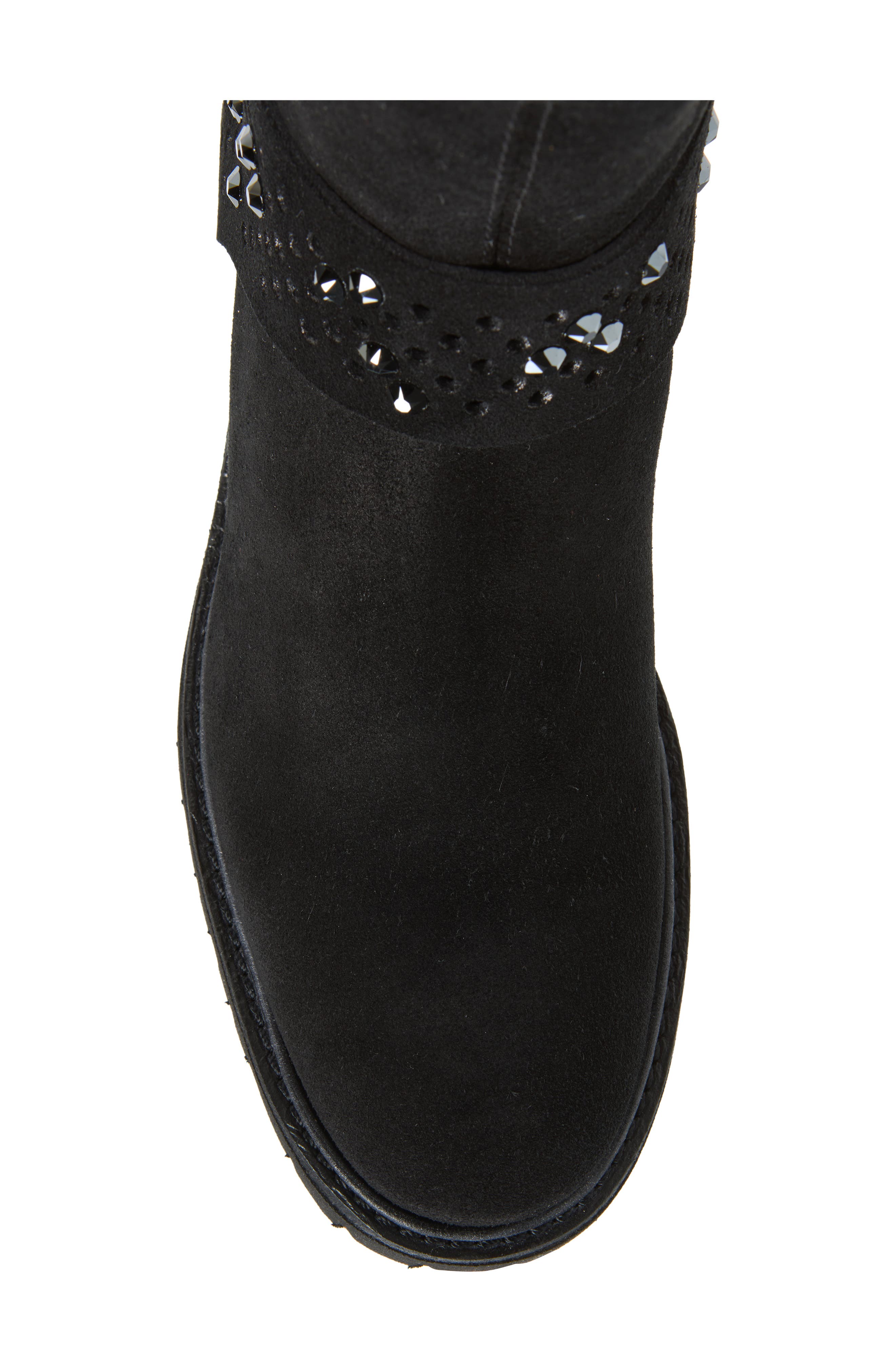 Sandor Crystal Embellished Leather Boot, Alternate, color, BLACK CASTORO