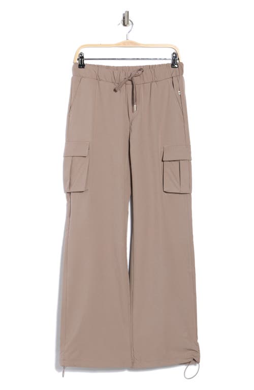 Jessica Simpson Fleece Lined Woven Cargo Pants In Gray