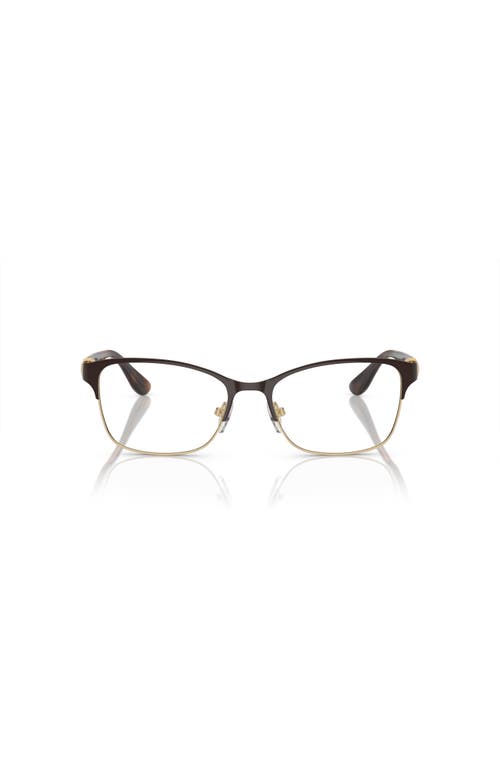 Vogue Eyewear 51mm Rectangle Optical Glasses In Gold