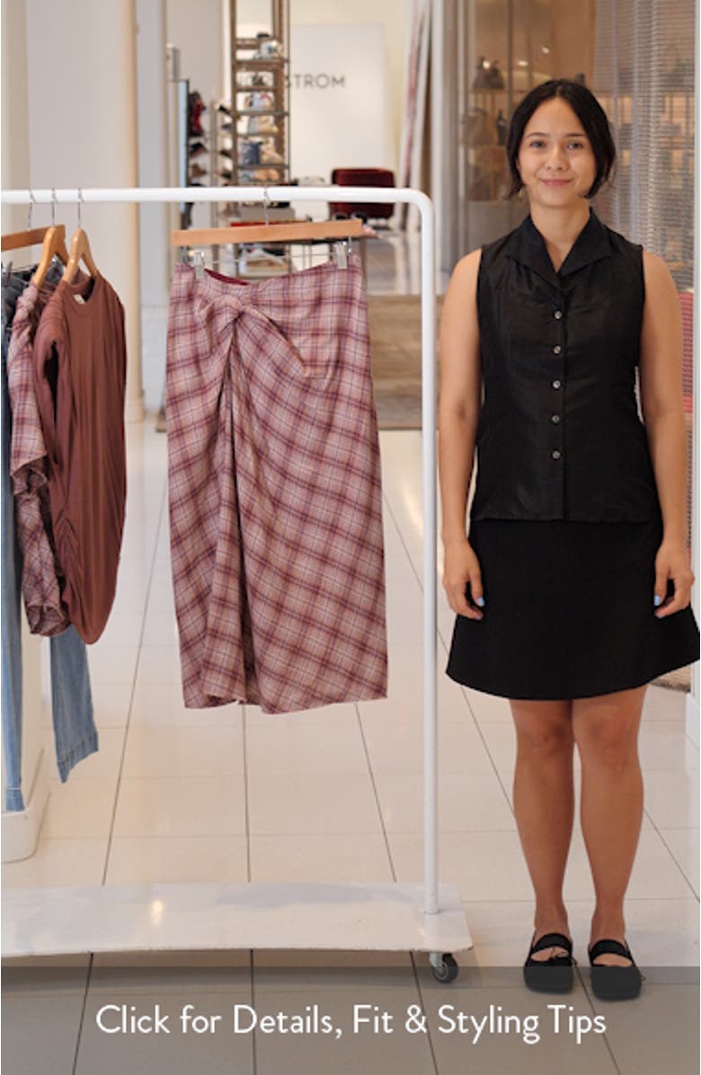 Nicole Plaid Cotton Skirt, sales video thumbnail
