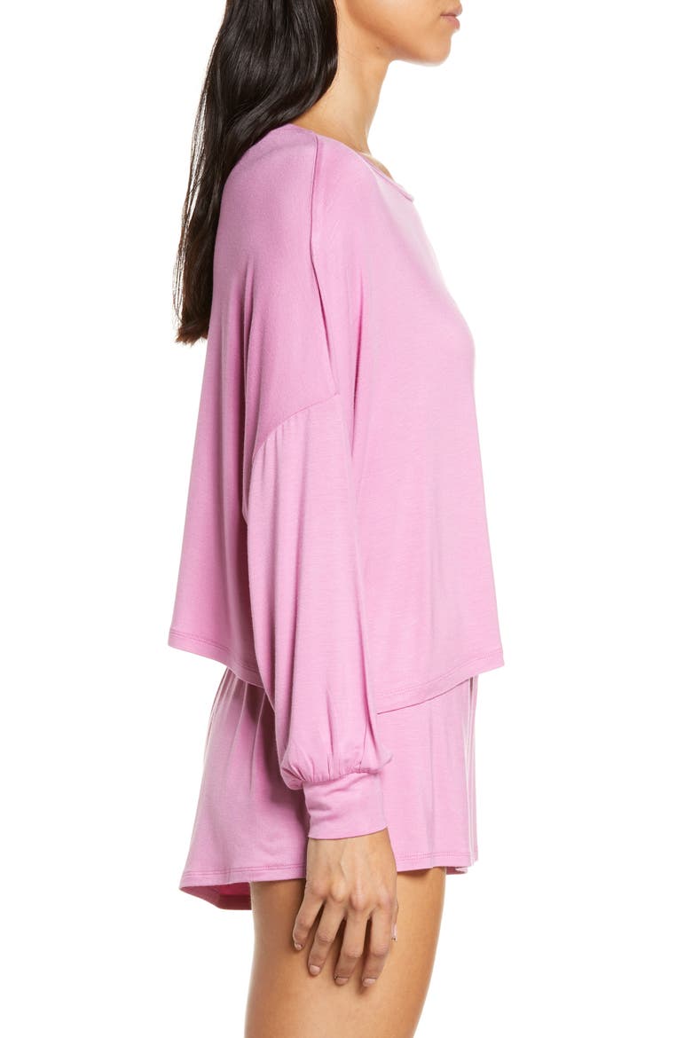 Intimates All American Long Sleeve Shortie Pajamas, Alternate, color, DELIGHTFUL