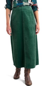 Seasalt Cornwall Window Wren Organic Cotton Corduroy Midi Skirt