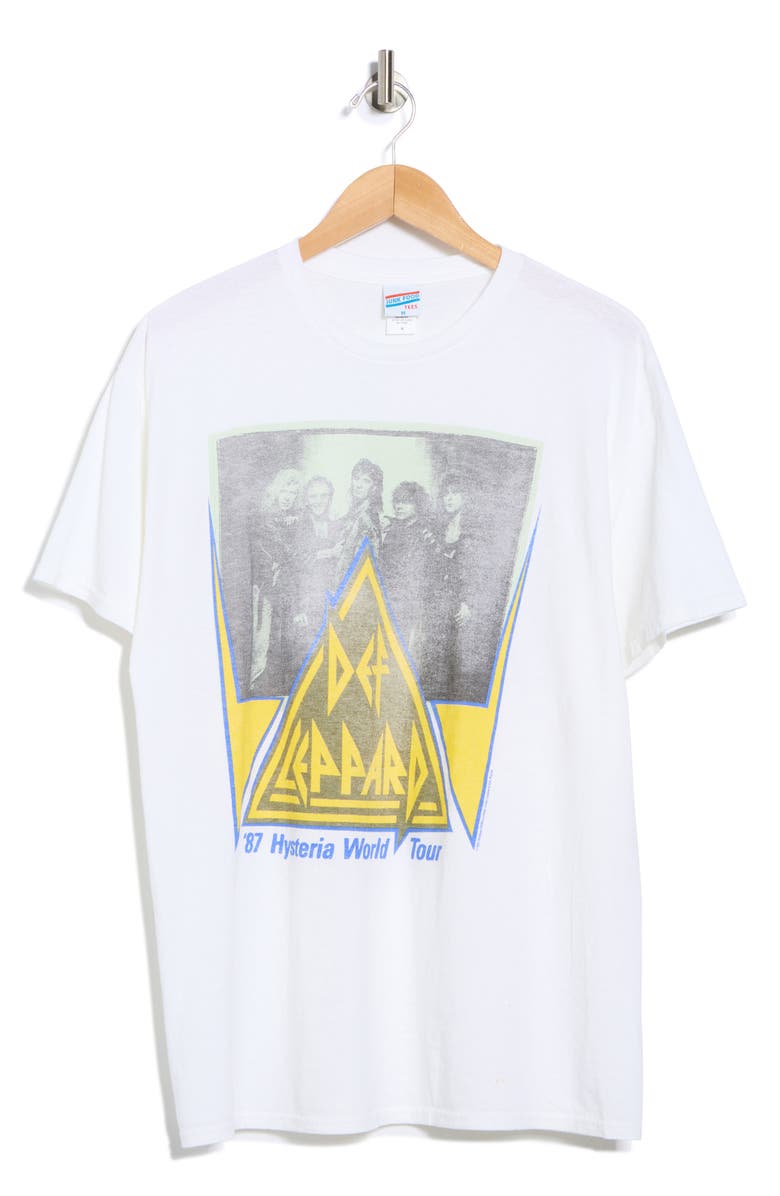 Junk Food Def Leppard '87 Graphic T-Shirt, Alternate, color, White