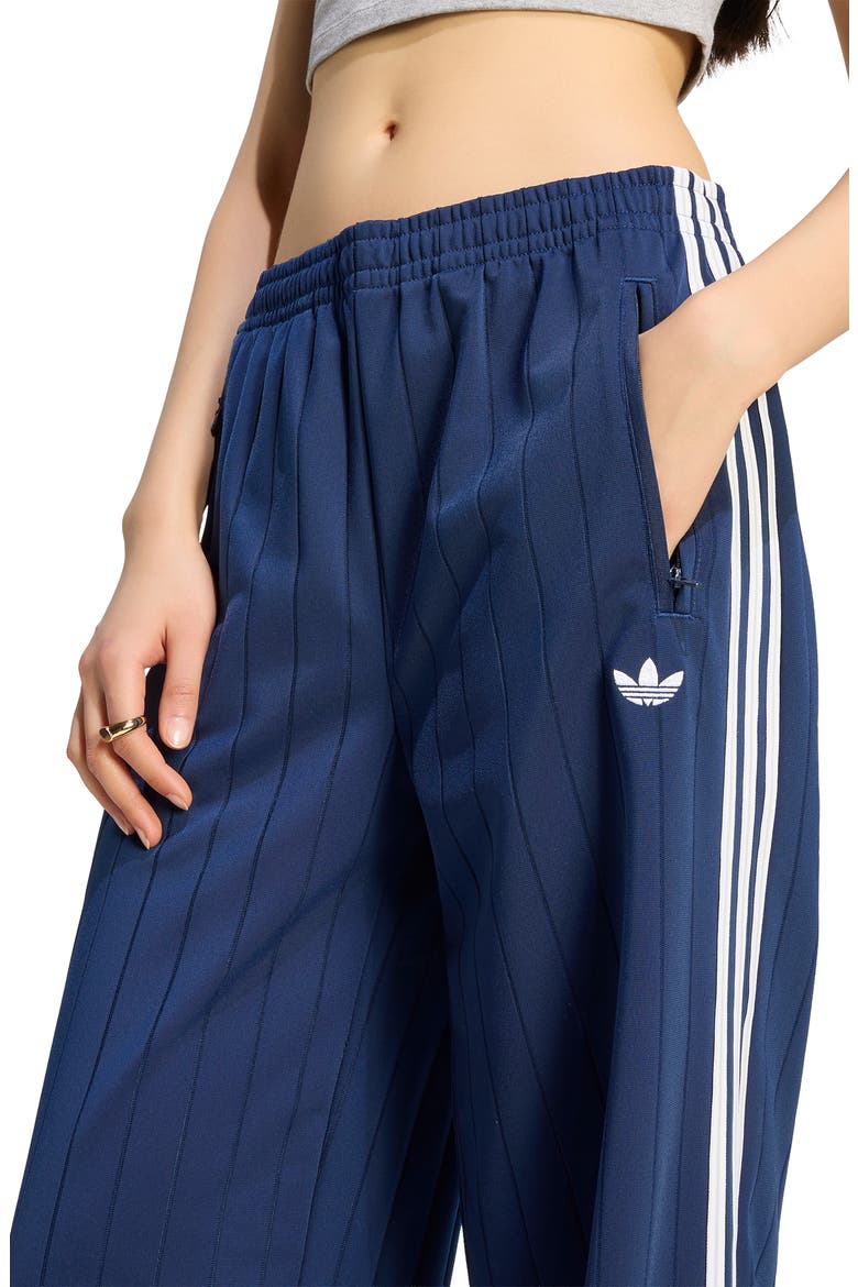 Pinstripe Wide Leg Track Pants, Alternate, color, NIGHT INDIGO/ WHITE/ GREY TWO