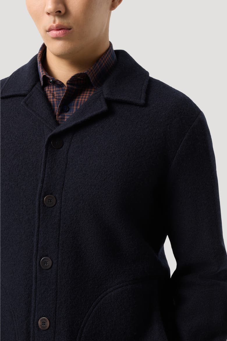 Wool Overshirt Blanco, Alternate, color, Navy blue