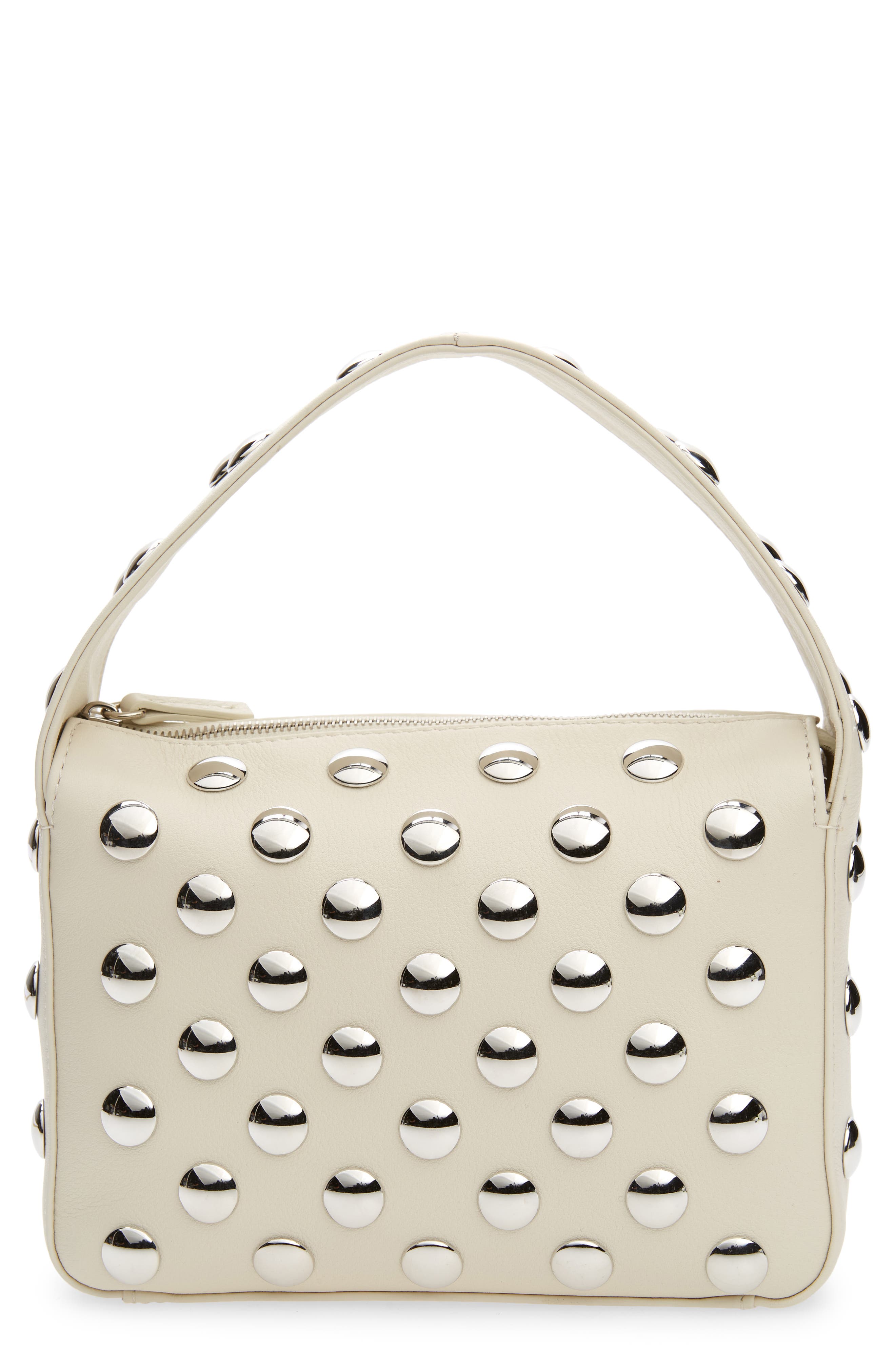 Khaite Small Elena Studded Leather Top Handle Bag, Main, color, 
