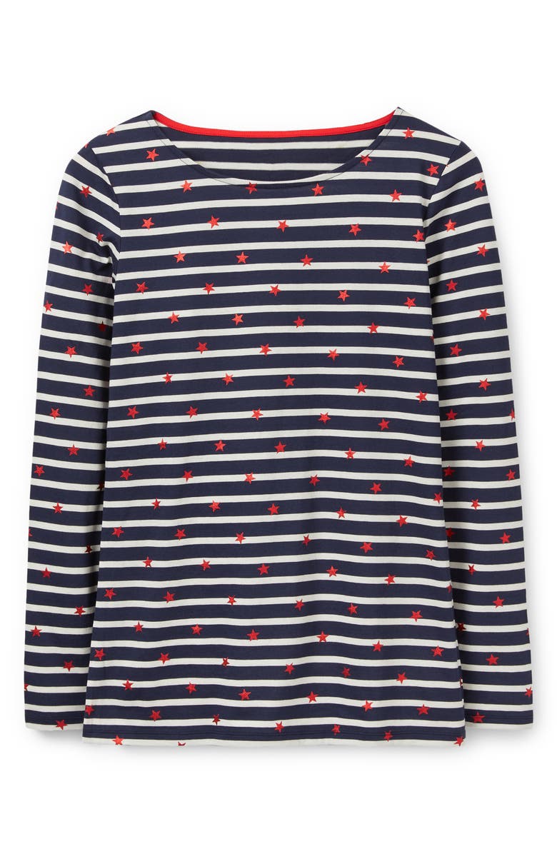 Boden Long Sleeve Breton Top, Alternate, color,