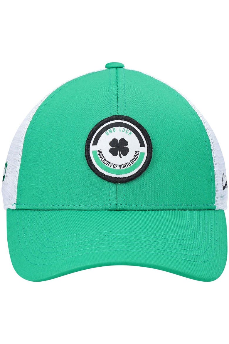 Men's Kelly Green/White North Dakota Motto Trucker Snapback Hat, Alternate, color, Kelly Green