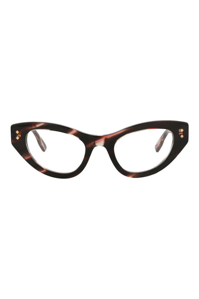 49mm Cat Eye Optical Frames, Main, color, HAVANA HAVANA TRANSPARENT
