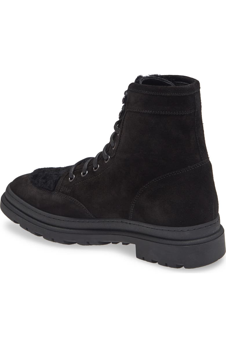 Aquatalia Tristian Lace-Up Boot with Genuine Shearling Trim, Alternate, color,