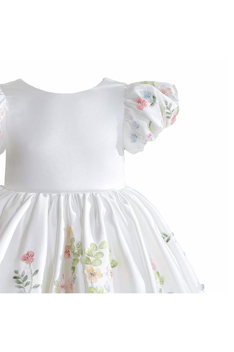 Kiara Floral Embroidered Dress, Alternate, color, White