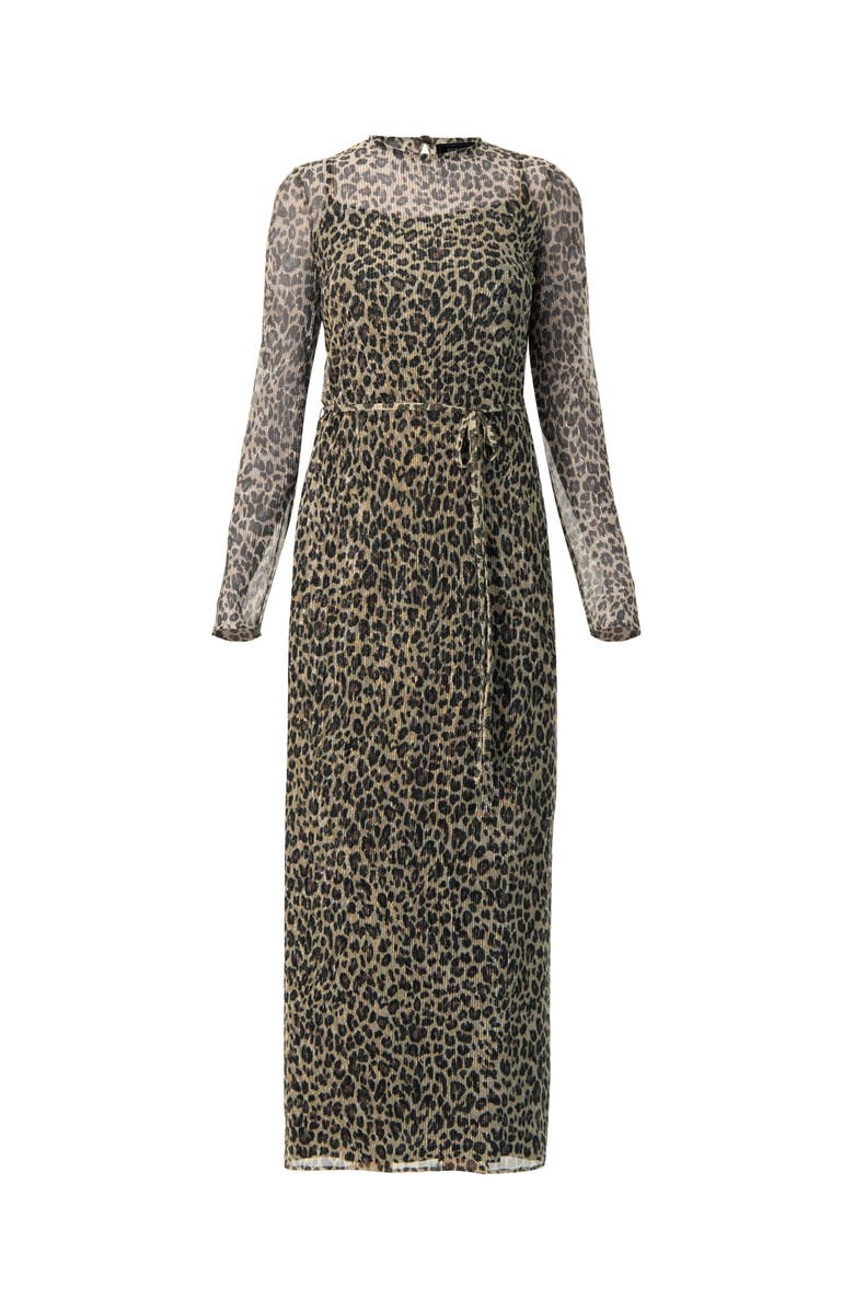 IVONNE Long See-Though Animal Print Dress, Alternate, color, Multicolor