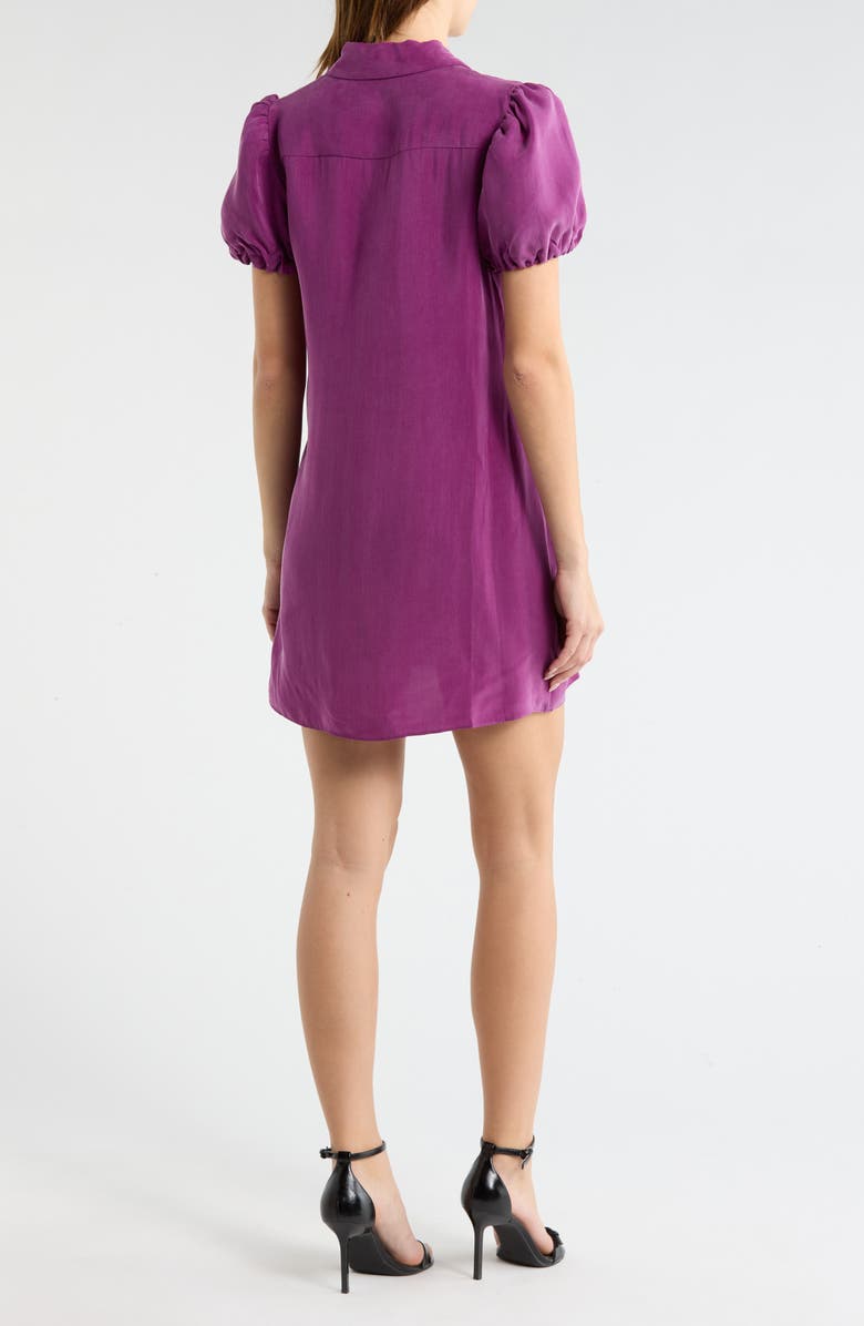 Alice + Olivia Jem Puff Sleeve Shirtdress, Alternate, color, Boysenberry