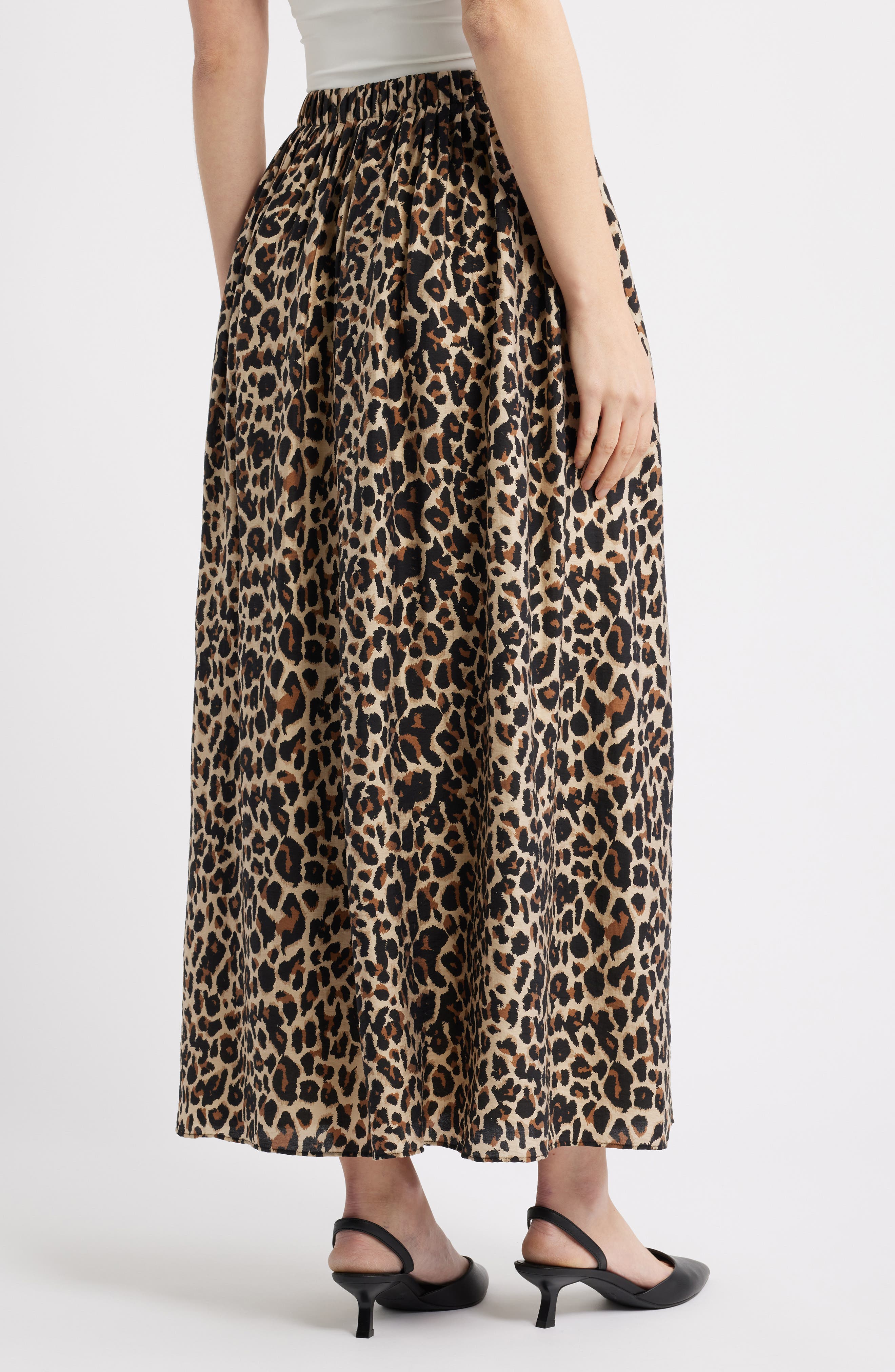 Print Pleated Maxi Skirt - image 4