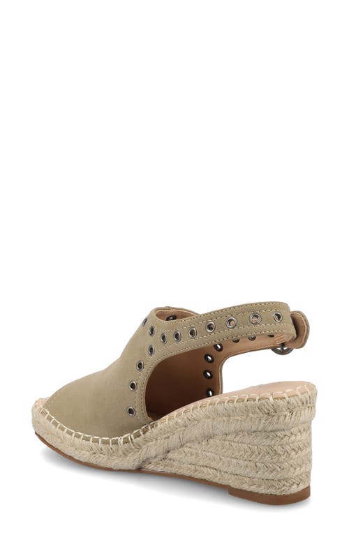 Journee Collection Crisie Espadrille Wedge Sandal In Taupe