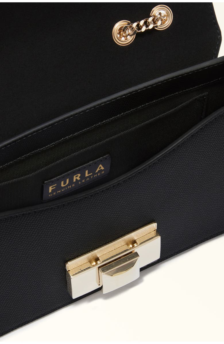 Furla Venere Convertible Leather Shoulder Bag, Alternate, color, Nero