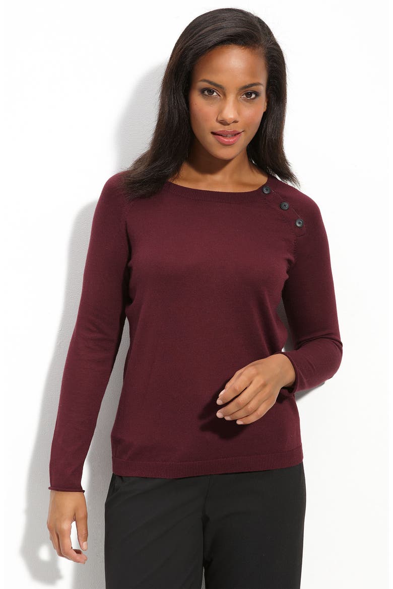 Elbow Patch Sweater, Main, color, CURRANT WINDSOR