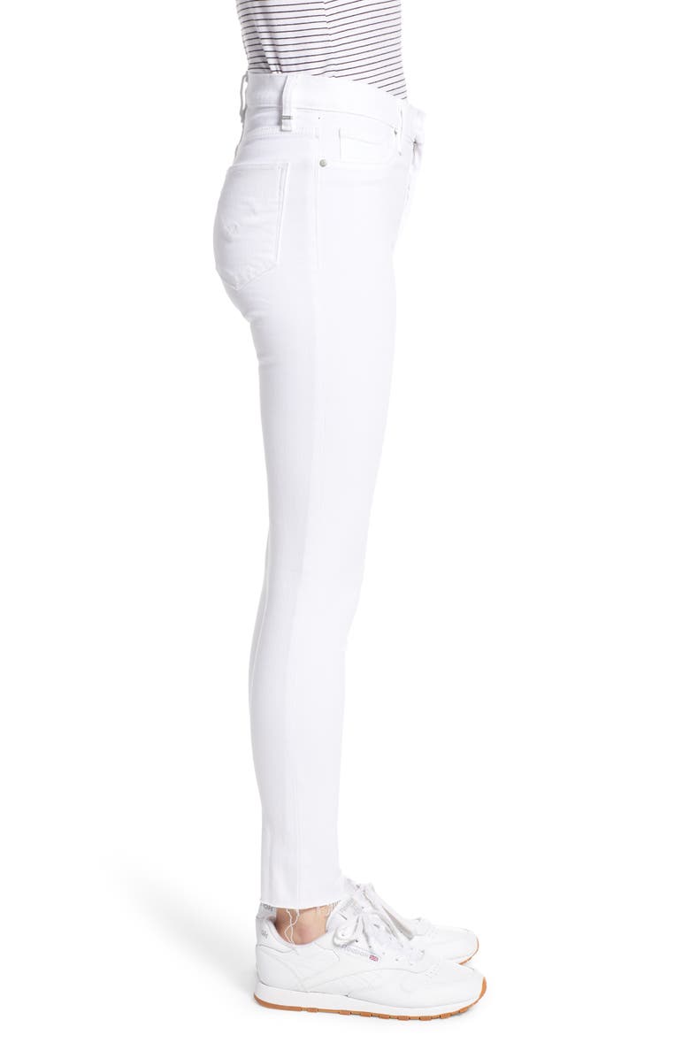 Hudson Jeans Barbara High Waist Raw Hem Ankle Skinny Jeans, Alternate, color, 