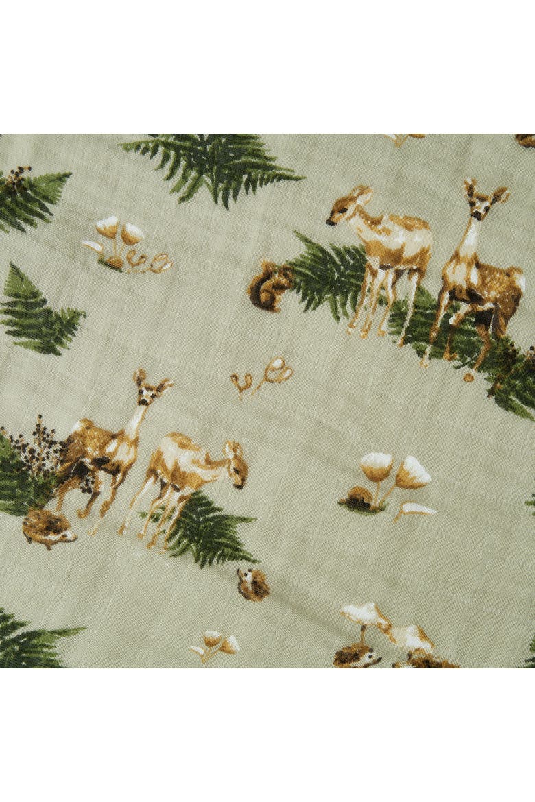 Organic Cotton Crib Sheet, Alternate, color, Forest Party