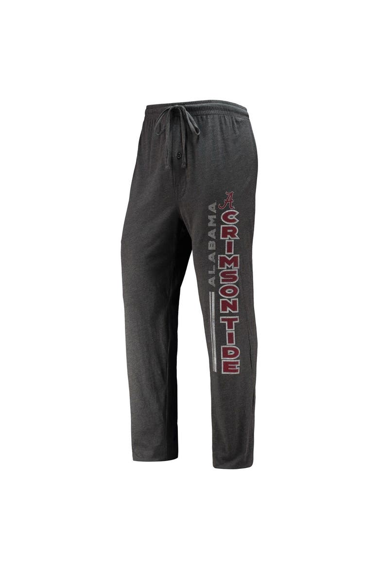 Men's Concepts Sport Heathered Charcoal/Crimson Alabama Crimson Tide Meter T-Shirt & Pants Sleep Set, Alternate, color, Heather Charcoal