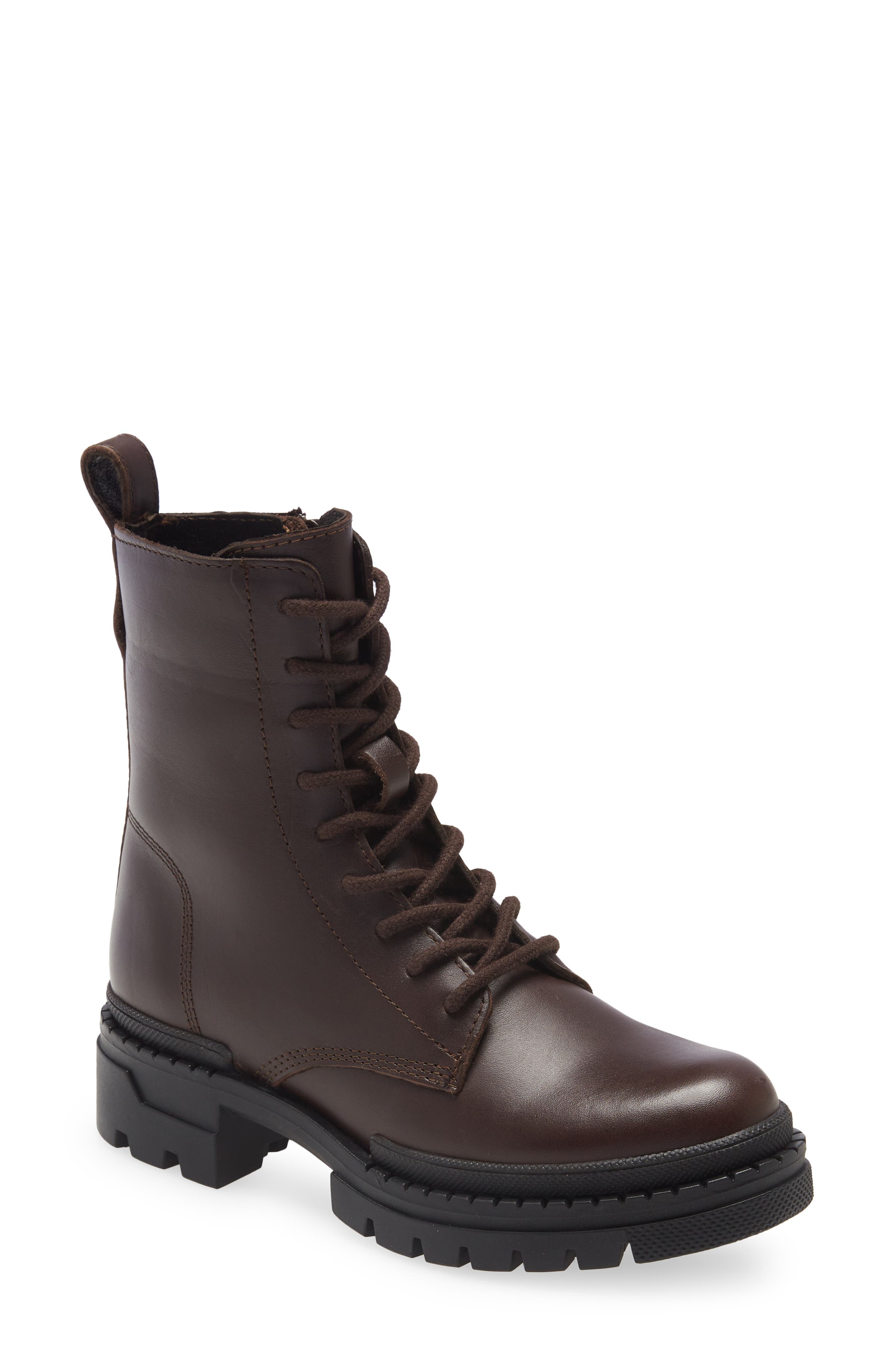 Jamisyn Lace-Up Boot, Main, color, BROWN LEATHER