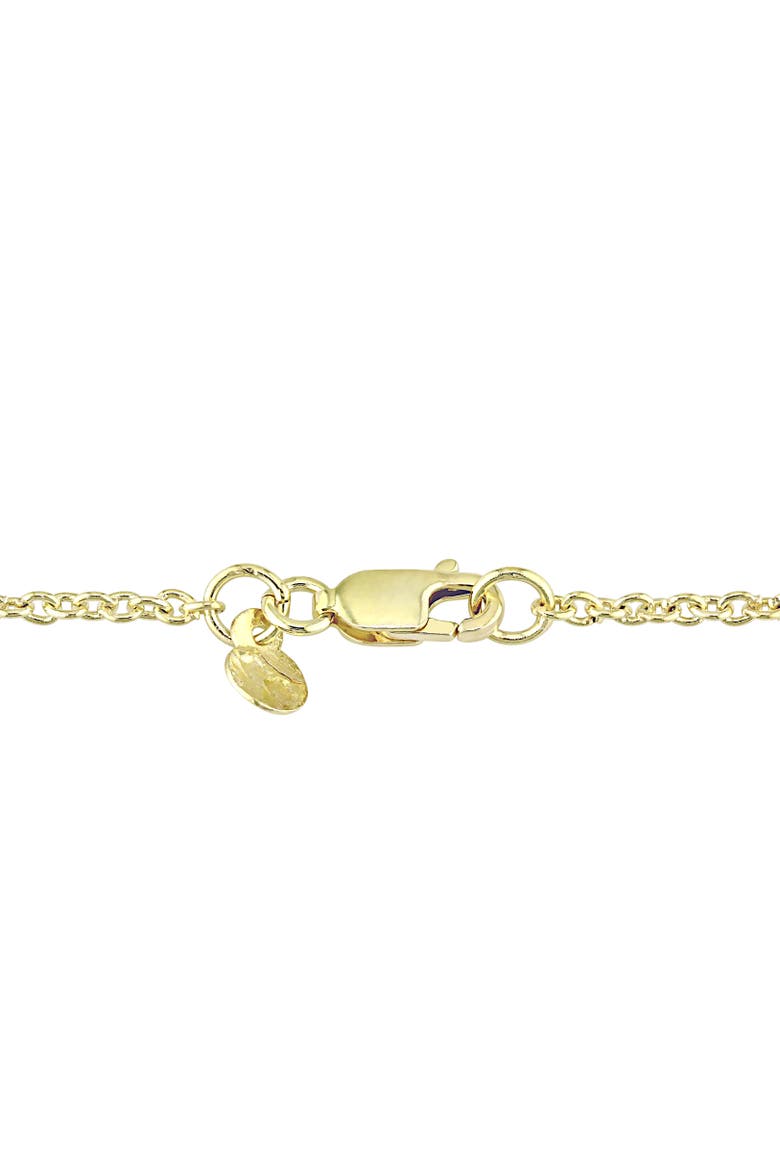 Gemstone Station Necklace Yellow-Plated Silver, Alternate, color, Carnelian