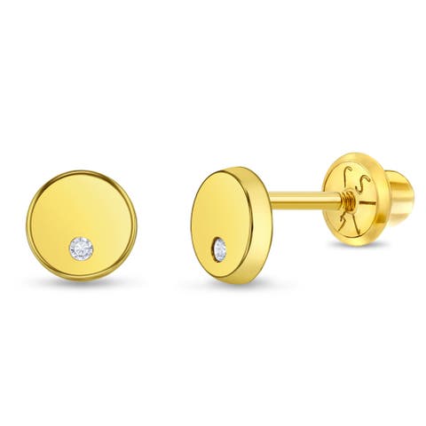 14k Delicate CZ Girl Earrings
