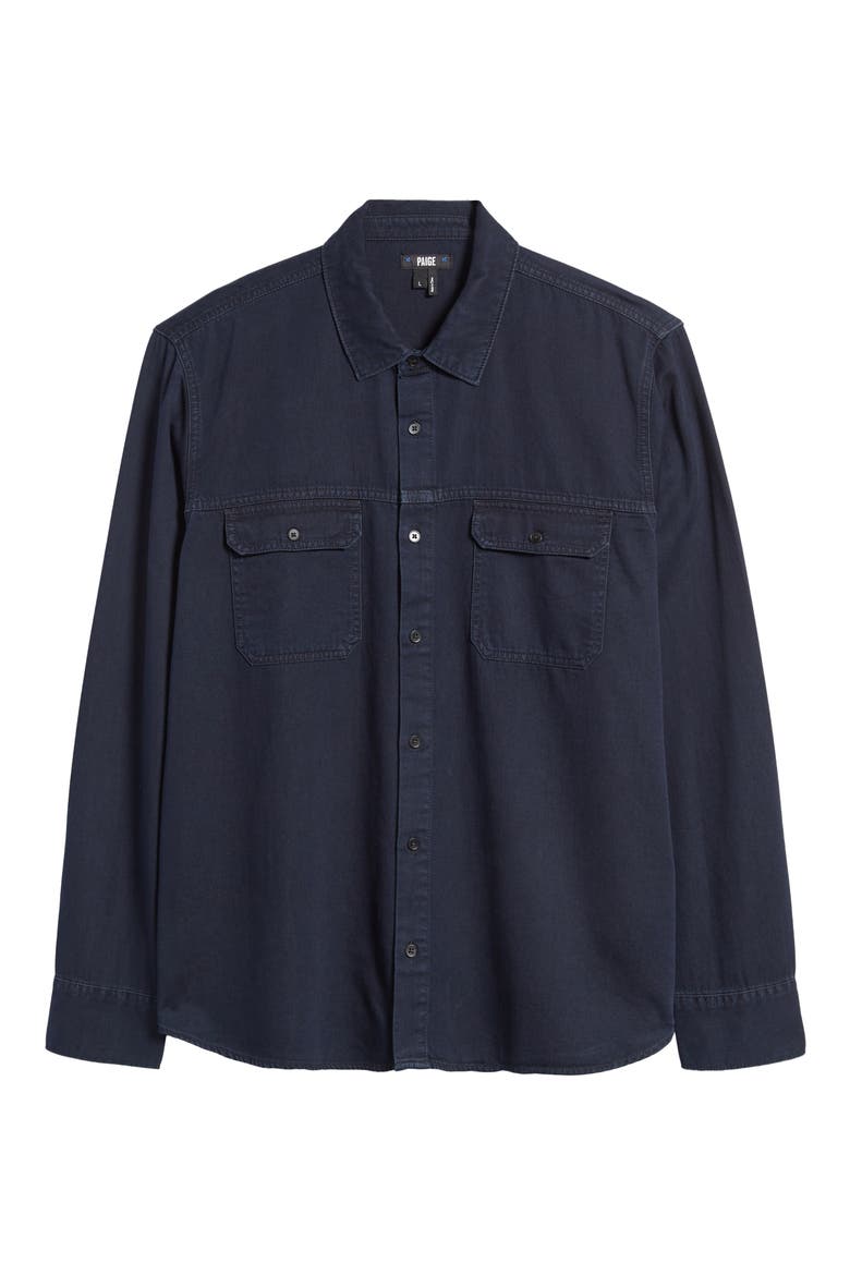 Abraham Cotton Blend Button-Up Shirt, Alternate, color, VANCE