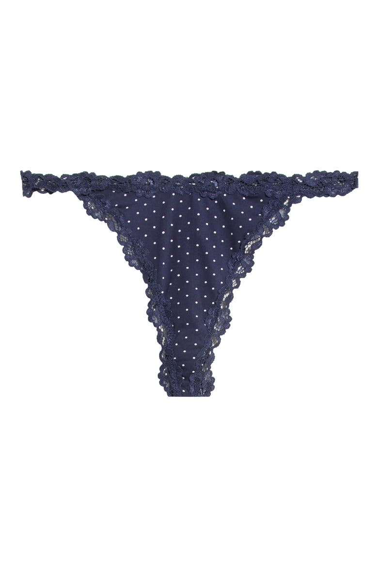 Intimately FP Charlie Micro Thong, Alternate, color, NAVY DOT